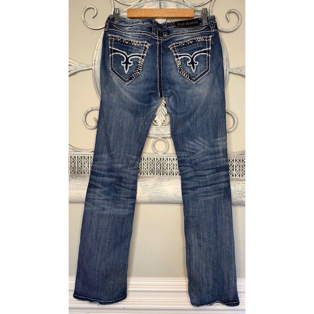 Rock Revival Charlotte Easy Bootcut Jeans Blue Size 29 - Picture 3 of 13